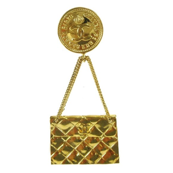 Chanel Bag Brooch Pin Gold 95798 - Picture 1 of 8